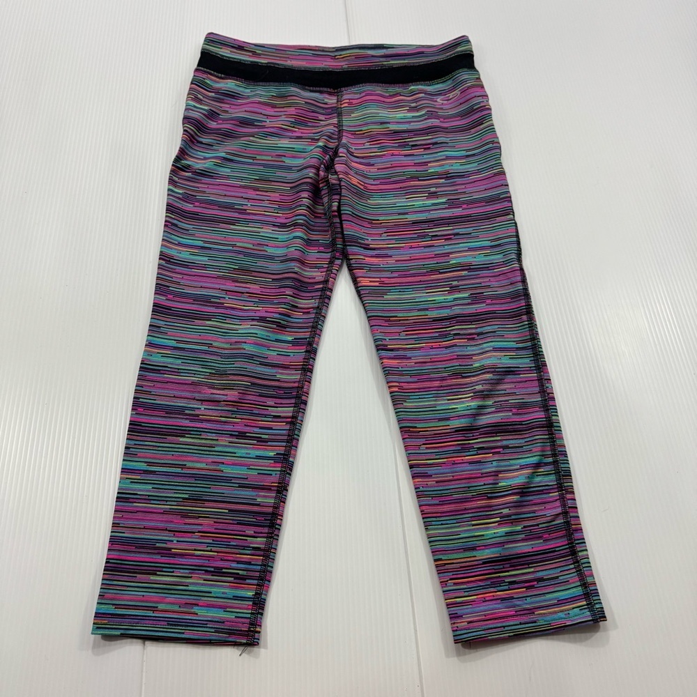 K83. Champion Multicolor Striped Kids Leggings (XL 14-16)